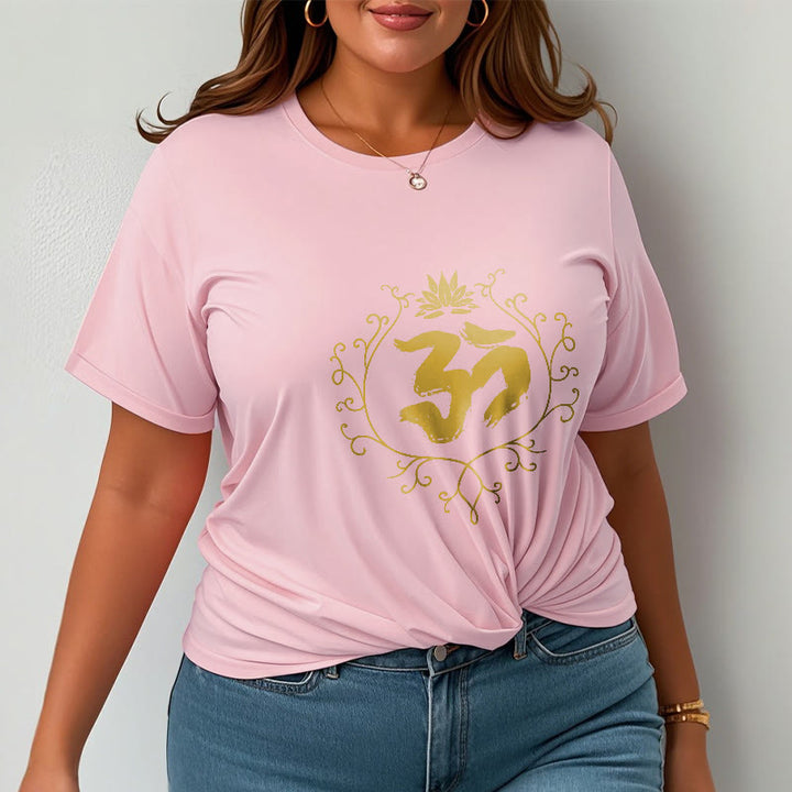 Camiseta de algodón con diseño de flor de loto, Buddha Stones y enredadera para meditación - image 14
