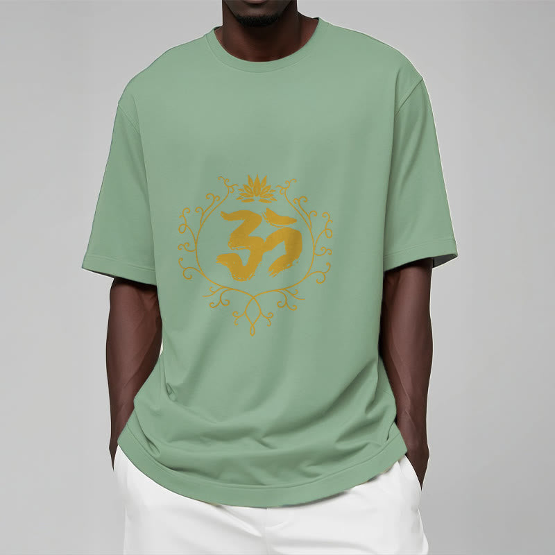 Camiseta de algodón con diseño de flor de loto, Buddha Stones y enredadera para meditación - image 16