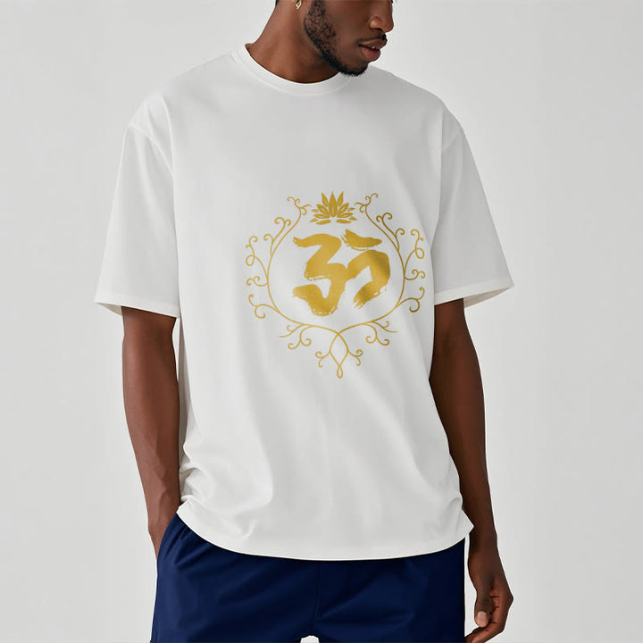 Camiseta de algodón con diseño de flor de loto, Buddha Stones y enredadera para meditación - image 8