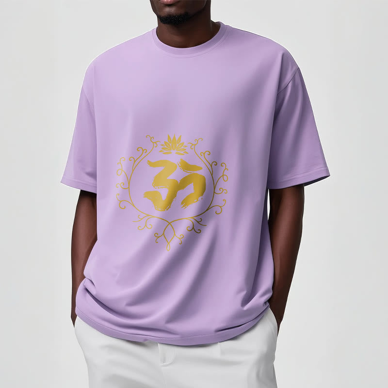 Camiseta de algodón con diseño de flor de loto, Buddha Stones y enredadera para meditación - image 18