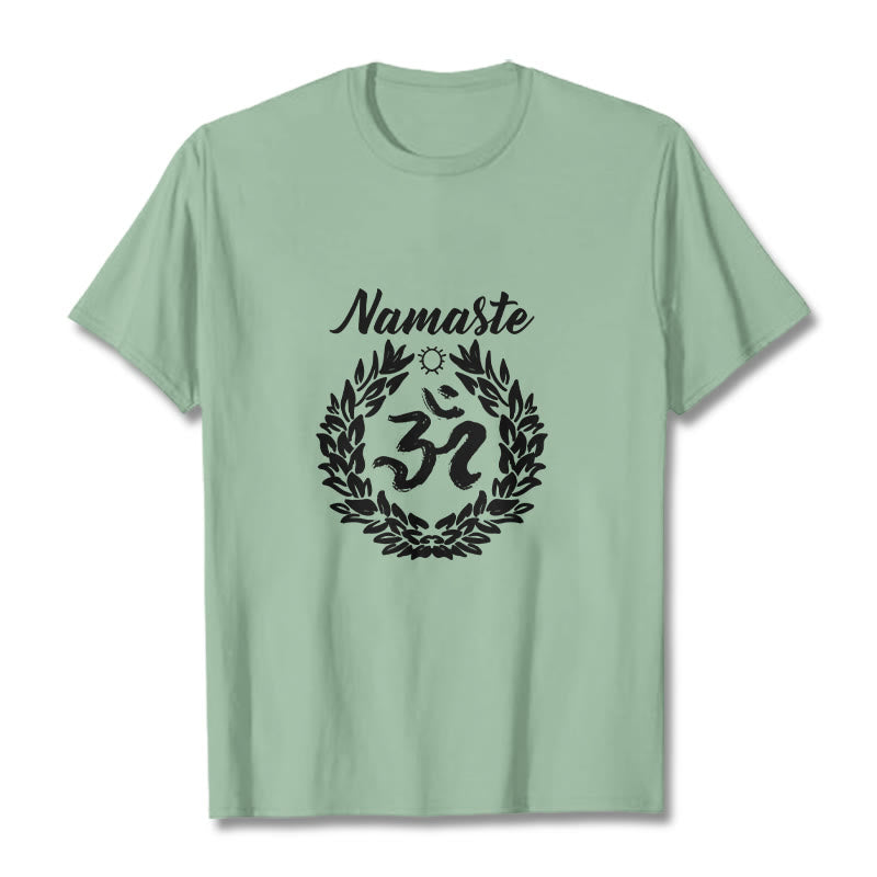 Camiseta de algodón con diseño de Buddha Stones para meditación - Verde pálido - 2XL - image 15