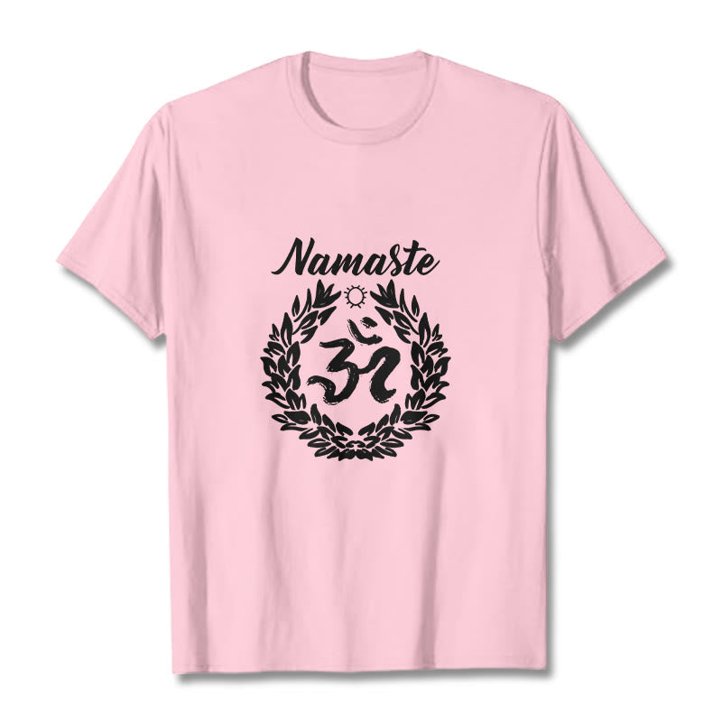 Camiseta de algodón con diseño de Buddha Stones para meditación - Rosa claro - 2XL - image 13