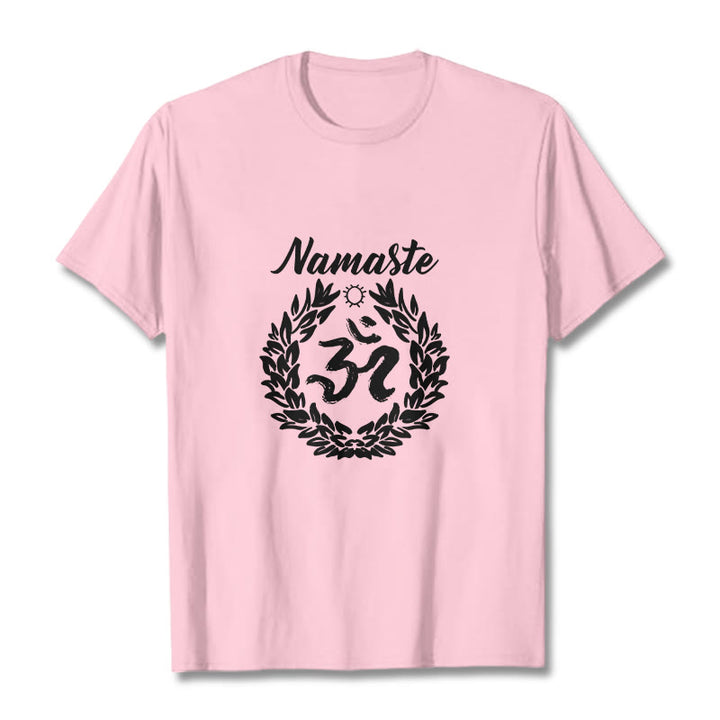 Camiseta de algodón con diseño de Buddha Stones para meditación - Rosa claro - 2XL - image 13