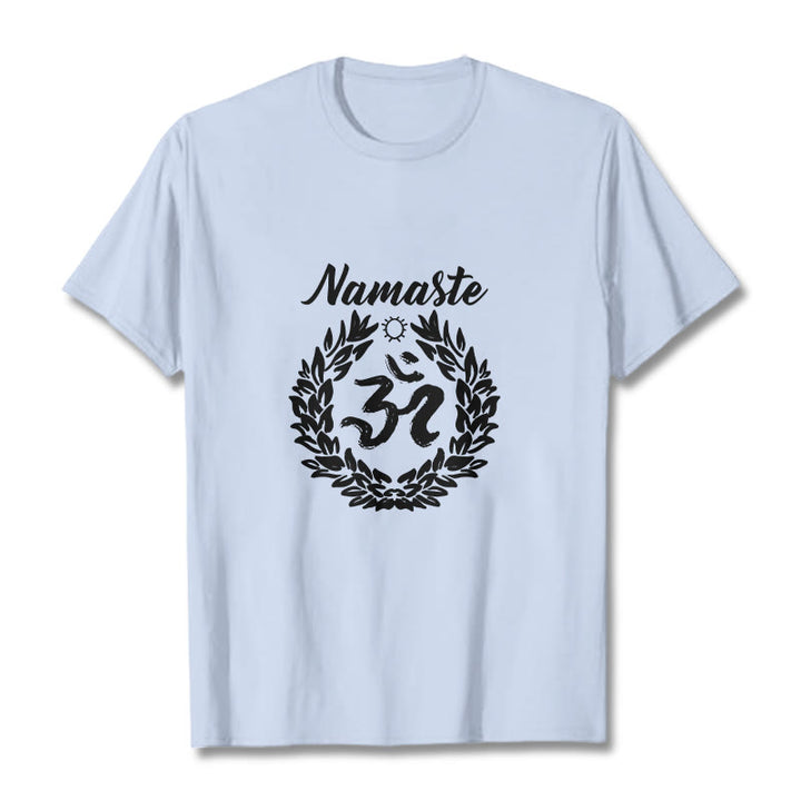 Camiseta de algodón con diseño de Buddha Stones para meditación - Cian claro - 2XL - image 19