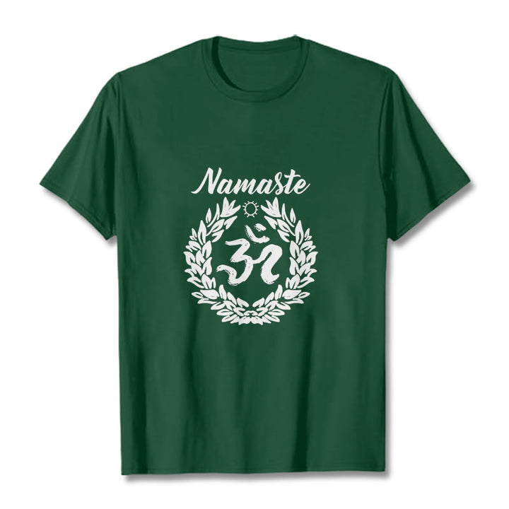Camiseta de algodón con diseño de Buddha Stones para meditación - Verde bosque - 2XL - image 11