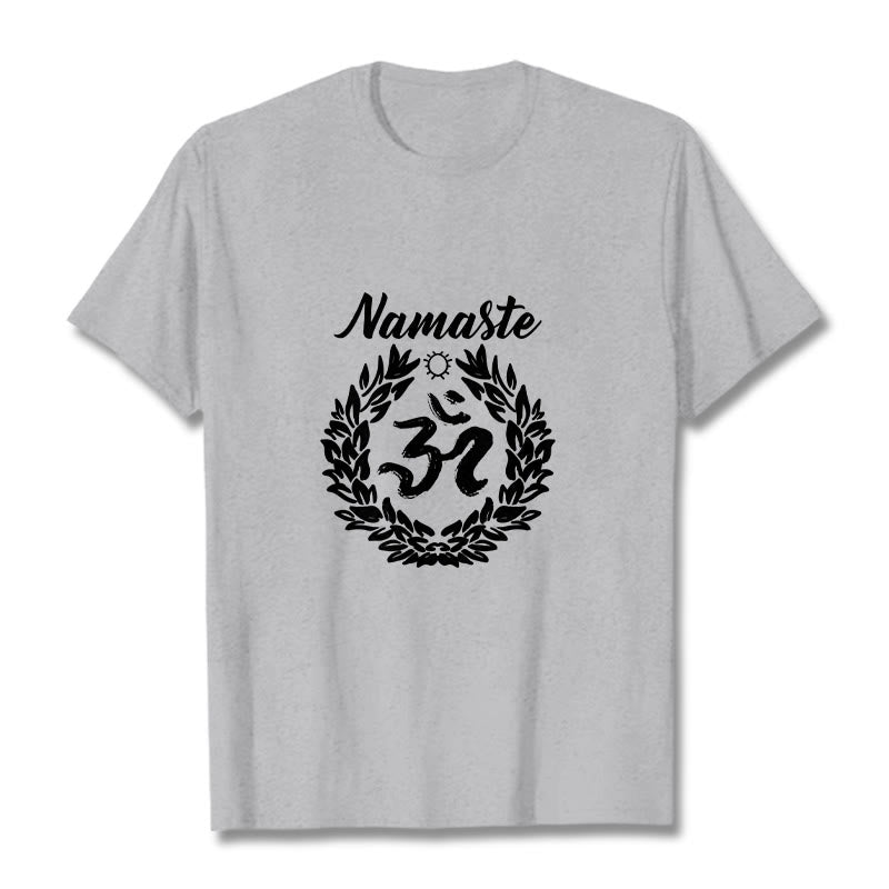 Camiseta de algodón con diseño de Buddha Stones para meditación - Gris claro - 2XL - image 20