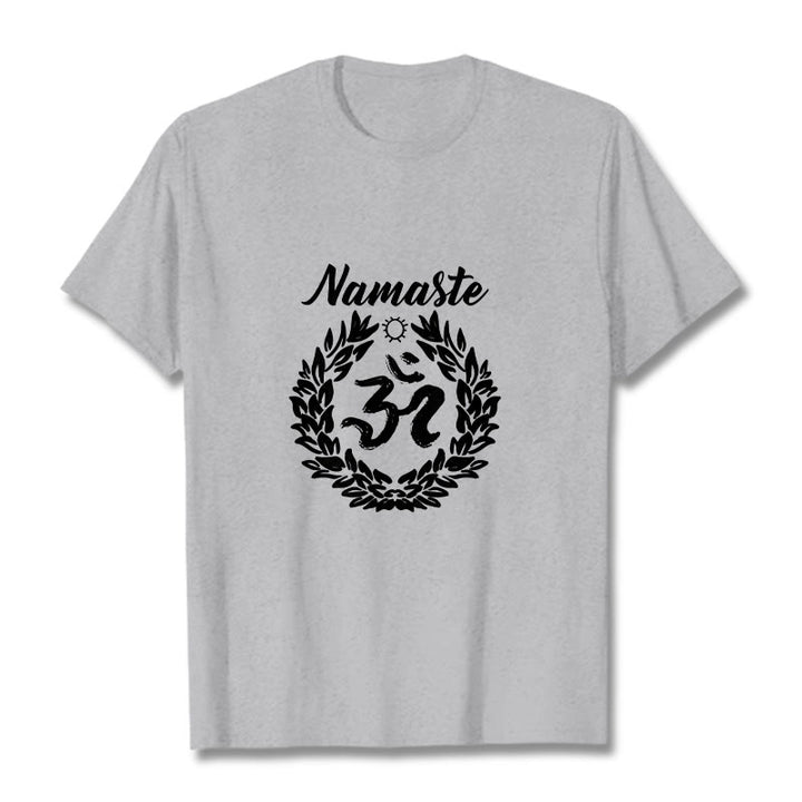 Camiseta de algodón con diseño de Buddha Stones para meditación - Gris claro - 2XL - image 20