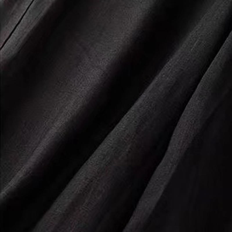 Pantalón capri de pierna ancha para mujer, de color liso, con un botón y bolsillos, estampado de Buddha Stones. - image 10