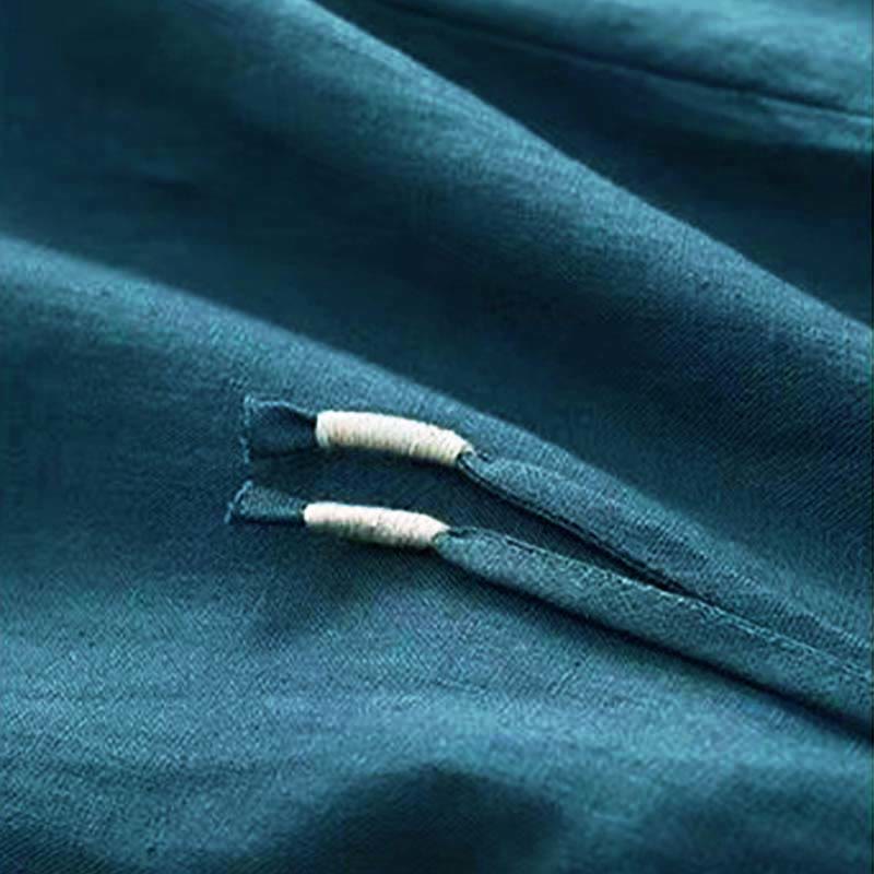 Pantalones capri de mujer de color liso con un botón y pernera ancha, con bolsillos, estampado Buddha Stones. - image 24