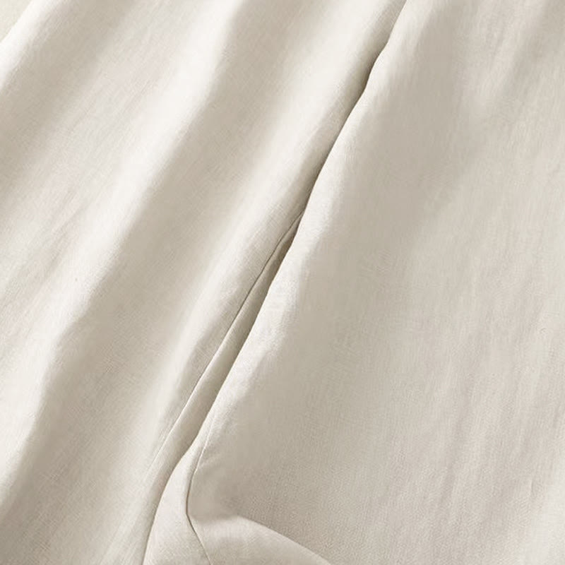 Pantalón capri de pierna ancha para mujer, de color liso, con un botón y bolsillos, estampado de Buddha Stones. - image 17