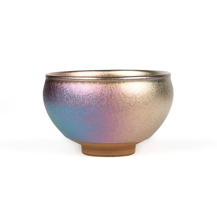Taza de té de cerámica con diseño de flor de loto dorada Jianzhan china hecha a mano con Buddha Stones , taza de té Kung Fu de 150 ml - image 9