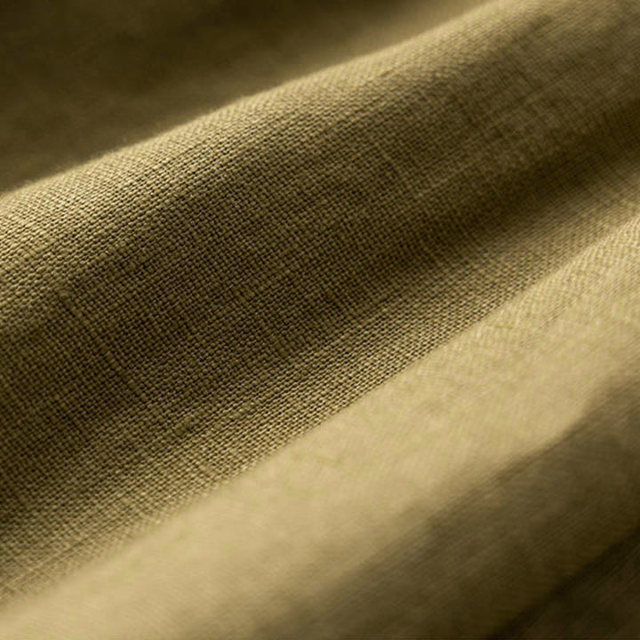 Pantalones capri de algodón y lino para mujer, de pierna ancha y bolsillos , de Buddha Stones, color liso, longitud 7-8 - image 14