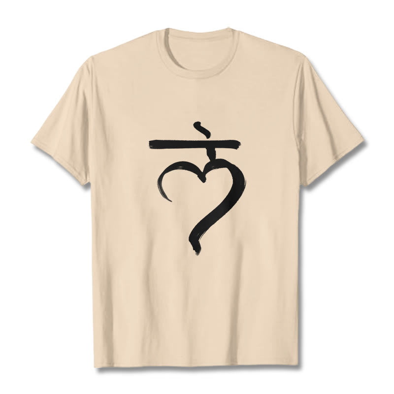 Camiseta informal de algodón con Buddha Stones y mantra Lam en sánscrito - Sopa de mariscos - 2XL - image 9