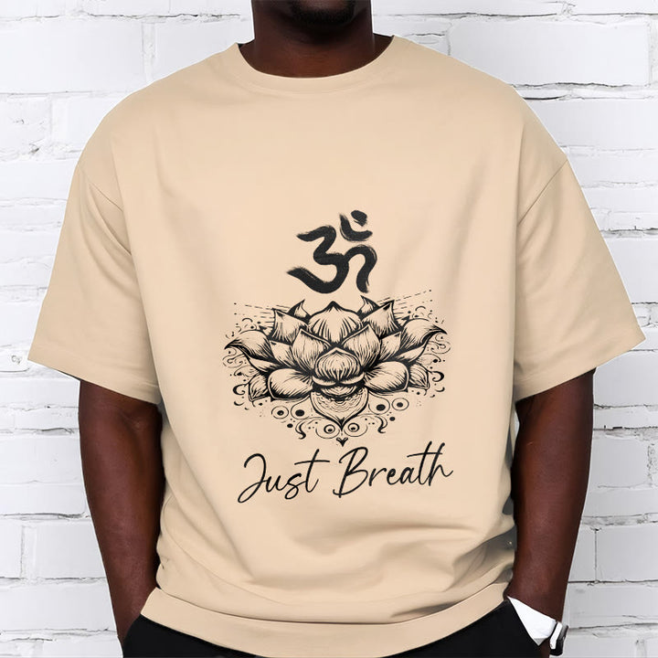 Camiseta informal de algodón con estampado de flor de loto y símbolo Buddha Stones - image 12