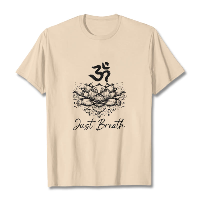 Camiseta informal de algodón con estampado de flor de loto y símbolo Buddha Stones - Sopa de mariscos - 2XL - image 10