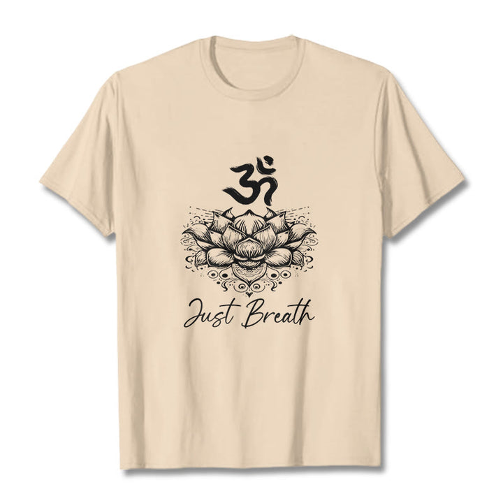 Camiseta informal de algodón con estampado de flor de loto y símbolo Buddha Stones - Sopa de mariscos - 2XL - image 10