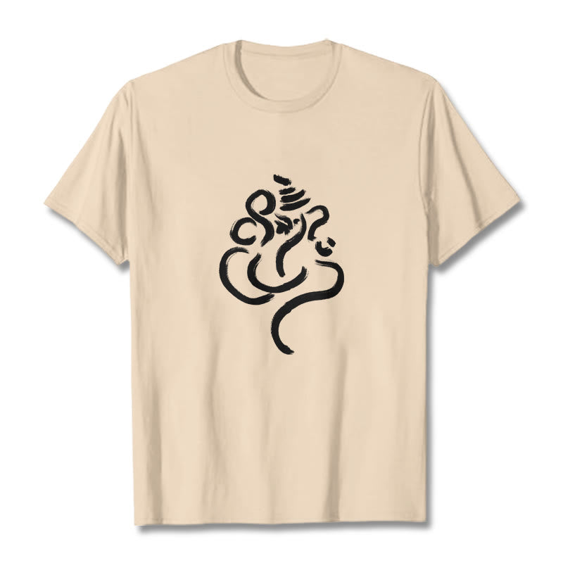 Camiseta informal de algodón con estampado de Ganesha y Buddha Stones - Sopa de mariscos - 2XL - image 8