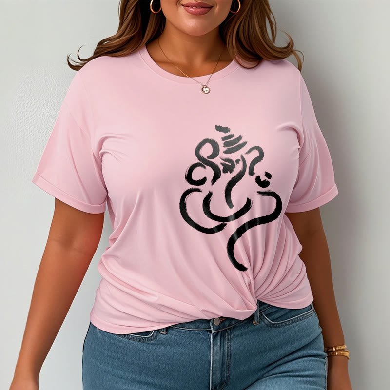 Camiseta informal de algodón con estampado de Ganesha y Buddha Stones - image 14