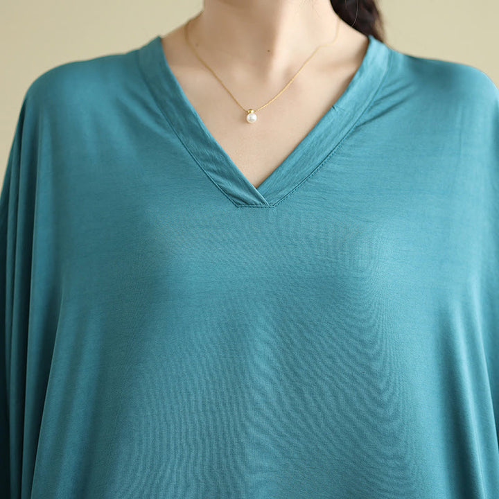 Vestido largo de lino y algodón de manga larga, estilo retro, informal, de color liso, con bolsillos y estampado de Buddha Stones - image 20