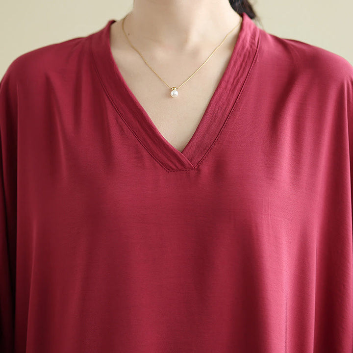 Vestido largo de lino y algodón de manga larga, estilo retro, informal, de color liso, con bolsillos y estampado de Buddha Stones - image 33