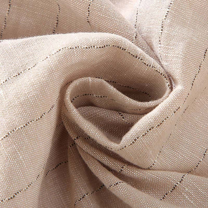 Camisa de manga larga de lino y algodón con estampado a rayas para hombre con traje Tang diario Buddha Stones - image 5