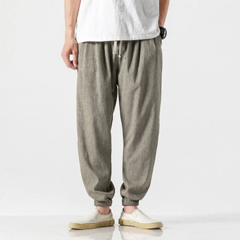 Pantalones de hombre con diseño de Buddha Stones y cordón ajustable con bolsillos - Caqui oscuro - US/UK/AU46, EU56 (5XL) - image 19