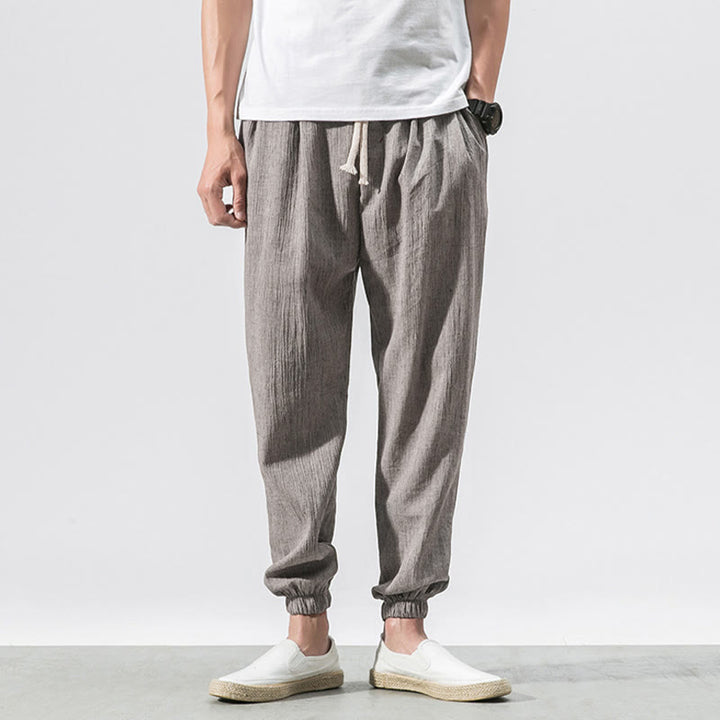 Pantalones de hombre con diseño de Buddha Stones y cordón ajustable con bolsillos - image 1