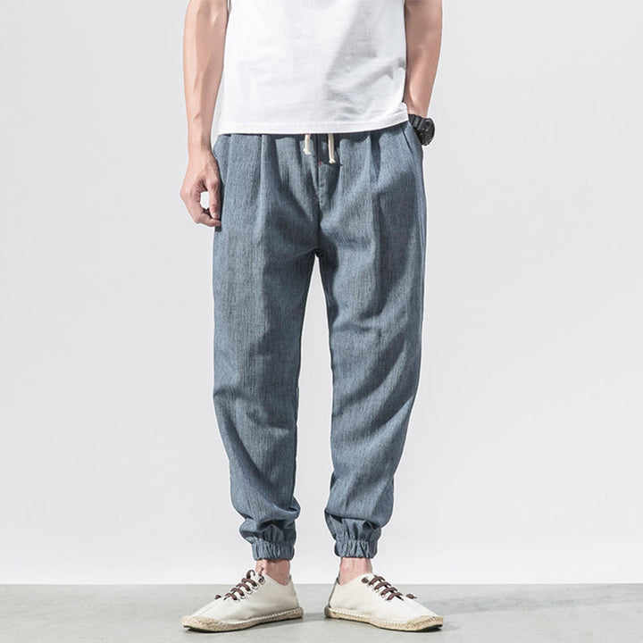 Pantalones de hombre con diseño de Buddha Stones y cordón ajustable con bolsillos - Azul acero - US/UK/AU46, EU56 (5XL) - image 17