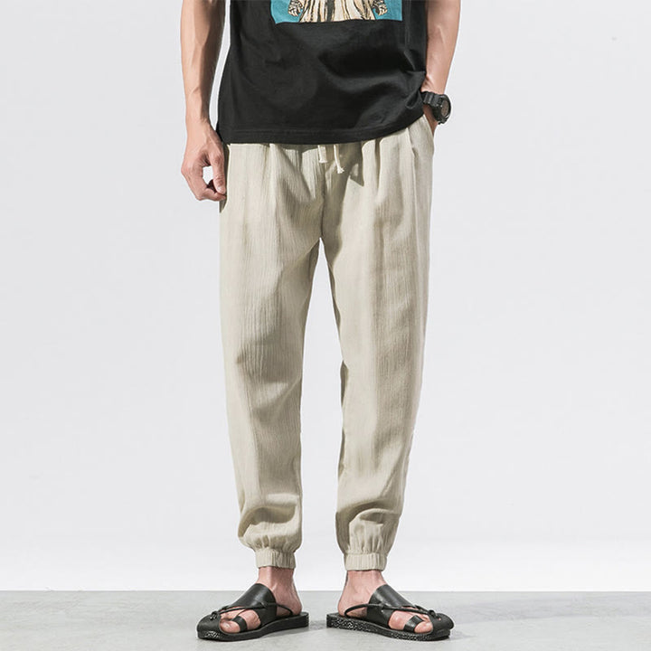 Pantalones de hombre con diseño de Buddha Stones y cordón ajustable con bolsillos - Beige - US/UK/AU46, EU56 (5XL) - image 14