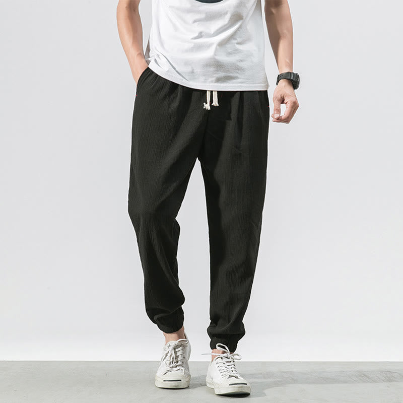 Pantalones de hombre con diseño de Buddha Stones y cordón ajustable con bolsillos - Negro - US/UK/AU46, EU56 (5XL) - image 14