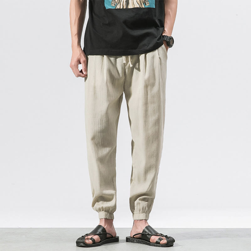Pantalones de hombre con diseño de Buddha Stones y cordón ajustable con bolsillos - Beige - US/UK/AU46, EU56 (5XL) - image 15