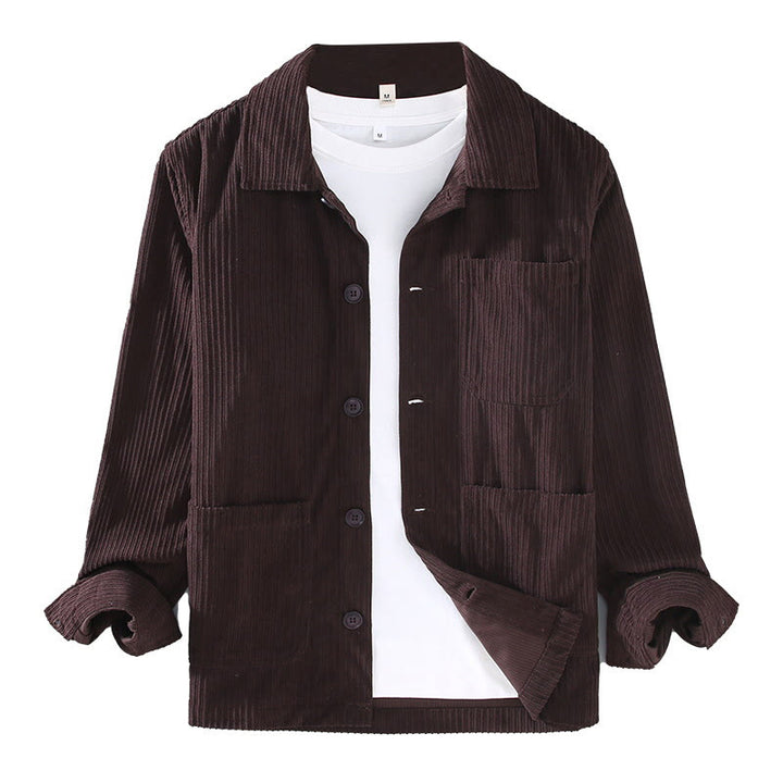 Chaqueta de hombre con solapa de manga larga, botones y bolsillos, con diseño de Buddha Stones otoñales - image 9