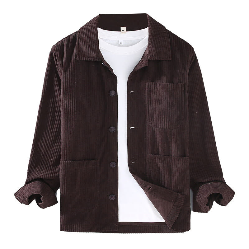 Chaqueta de hombre con solapa de manga larga, botones y bolsillos, con diseño de Buddha Stones otoñales - image 8