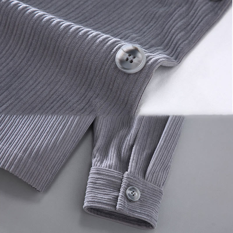Chaqueta de hombre con solapa de manga larga, botones y bolsillos, con diseño de Buddha Stones otoñales - image 6