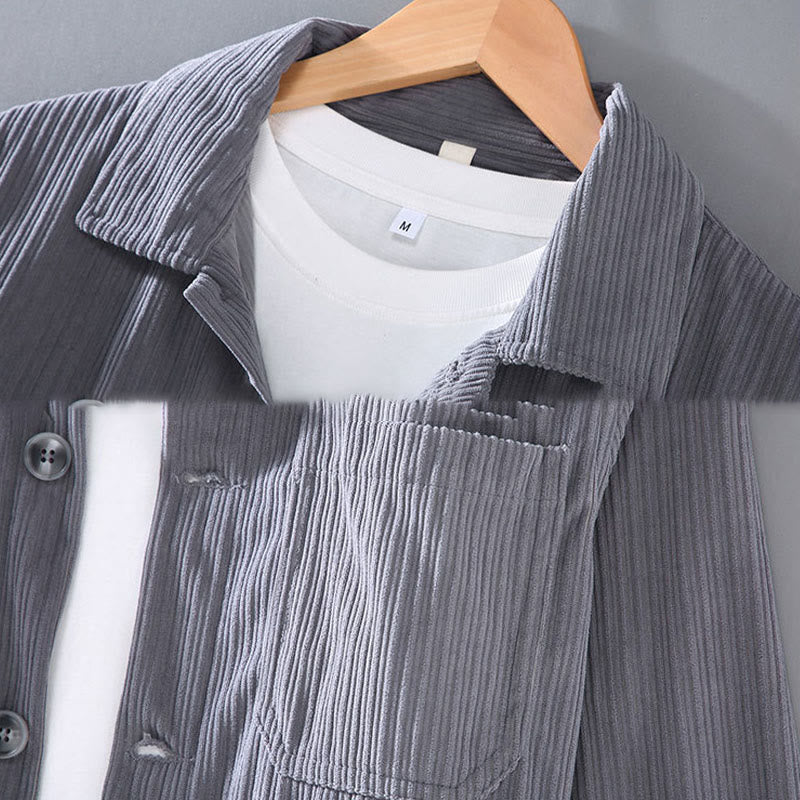 Chaqueta de hombre con solapa de manga larga, botones y bolsillos, con diseño de Buddha Stones otoñales - image 5