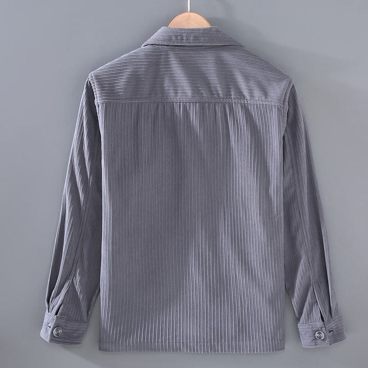 Chaqueta de hombre con solapa de manga larga, botones y bolsillos, con diseño de Buddha Stones otoñales - image 1