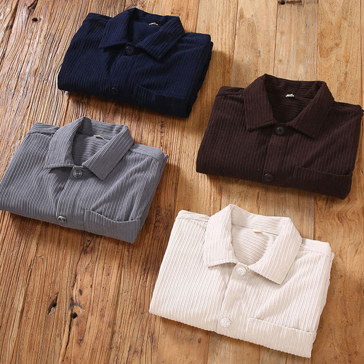 Chaqueta de hombre con solapa de manga larga, botones y bolsillos, con diseño de Buddha Stones otoñales - image 11
