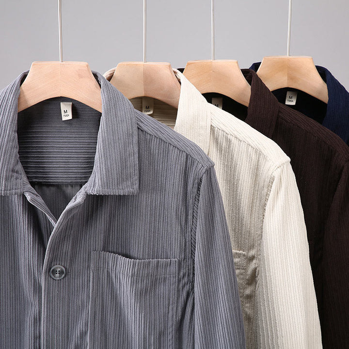 Chaqueta de hombre con solapa de manga larga, botones y bolsillos, con diseño de Buddha Stones otoñales - image 13