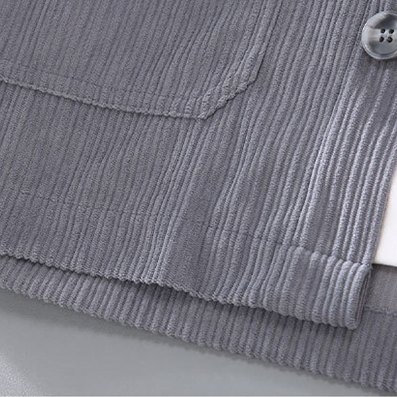 Chaqueta de hombre con solapa de manga larga, botones y bolsillos, con diseño de Buddha Stones otoñales - image 3