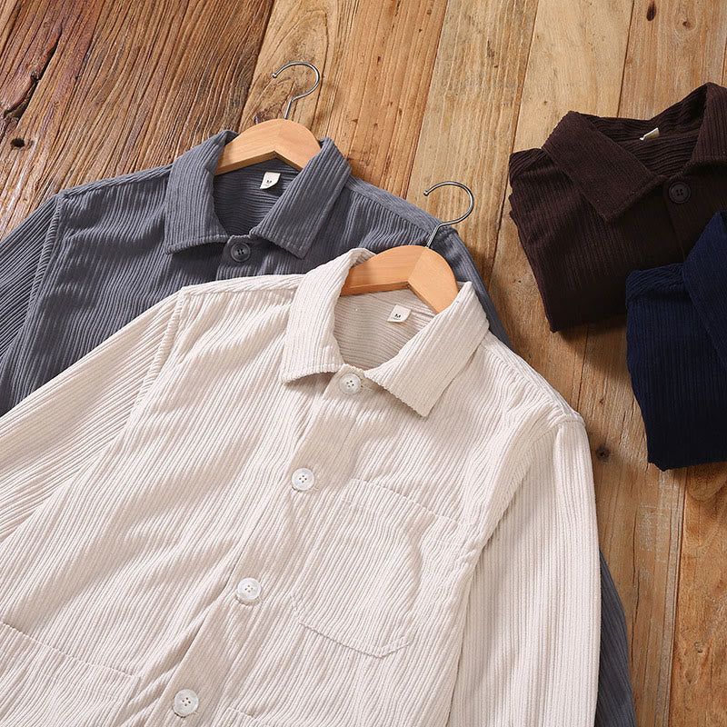 Chaqueta de hombre con solapa de manga larga, botones y bolsillos, con diseño de Buddha Stones otoñales - image 11