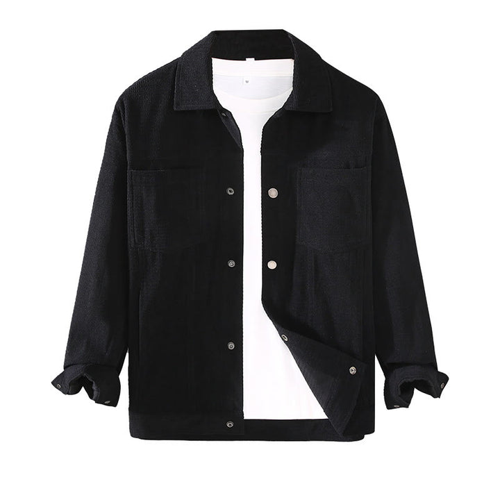Chaqueta de manga larga para hombre con solapa y botones y bolsillos de Buddha Stones Commute - image 7