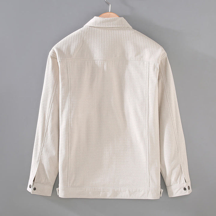 Chaqueta de manga larga para hombre con solapa y botones y bolsillos de Buddha Stones Commute - image 2