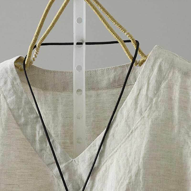 Chaleco vintage de verano con cuello en V y estampado de Buddha Stones para mujer - image 24