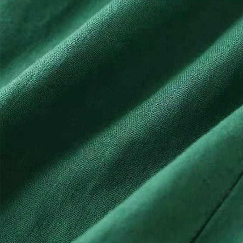 Pantalones casuales de cintura alta con cordones y pernera ancha con bolsillos de Buddha Stones - image 9