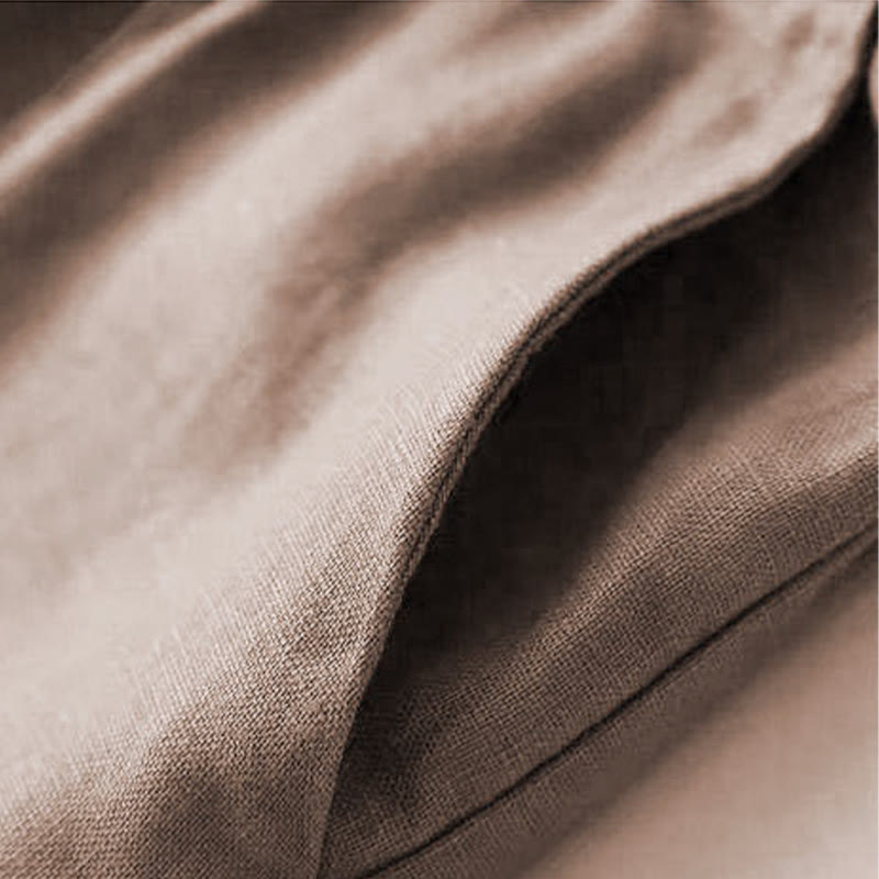 Pantalones casuales de cintura alta con cordones y pernera ancha con bolsillos de Buddha Stones - image 30