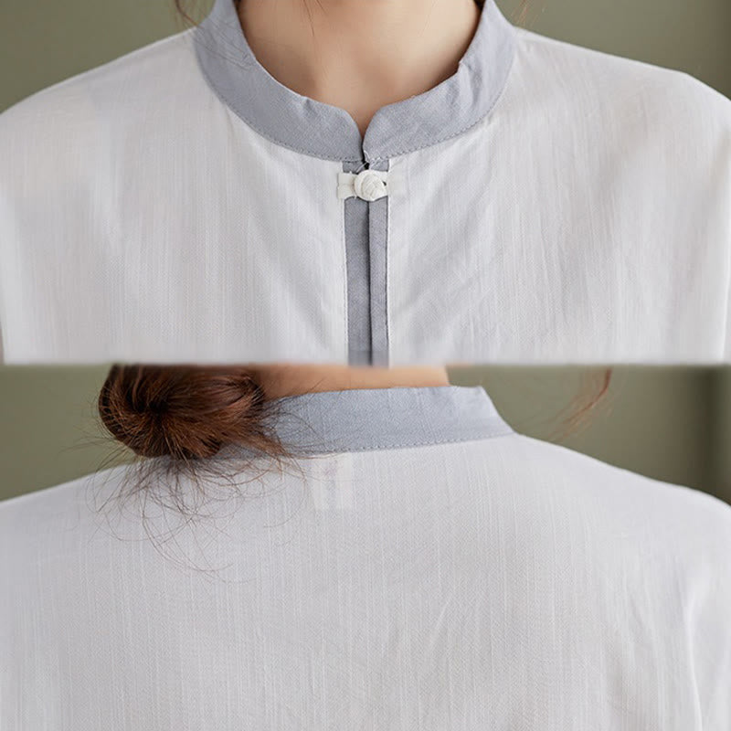 Conjunto de 2 piezas de camisa y pantalones de tai chi de algodón con Buddha Stones para mujer, ropa de meditación zen - image 17