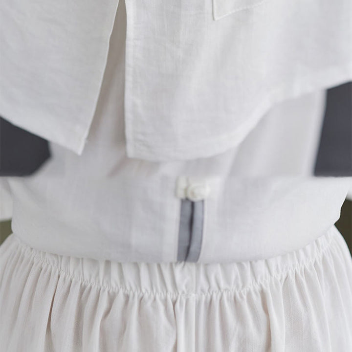 Conjunto de 2 piezas de camisa y pantalones de tai chi de algodón con Buddha Stones para mujer, ropa de meditación zen - image 16