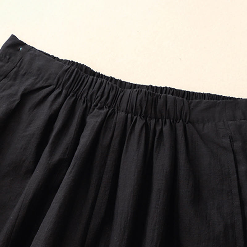 Pantalones harén de algodón para mujer, con diseño sencillo e informal, con bolsillos y estampado de Buddha Stones - image 1