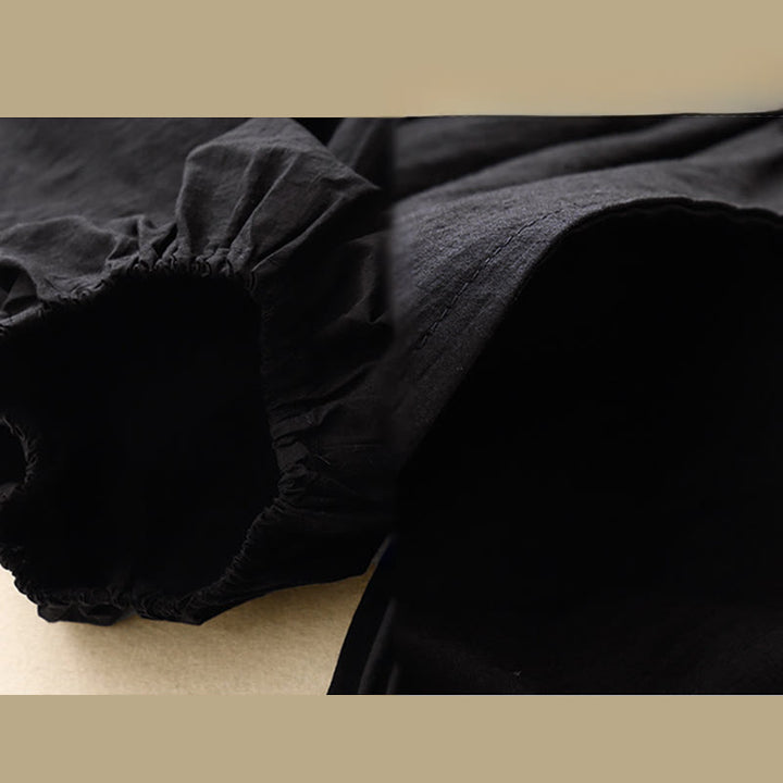 Pantalones harén informales con diseño sencillo y bolsillos para mujer con Buddha Stones - image 3