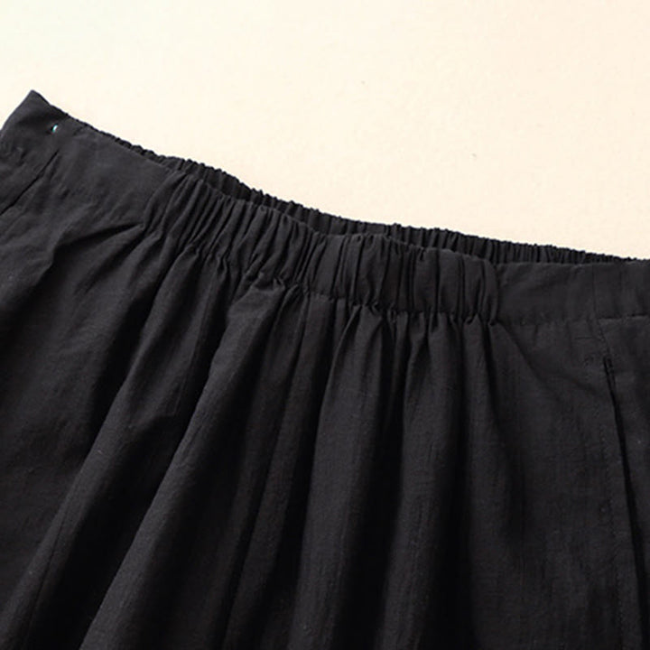 Pantalones harén informales con diseño sencillo y bolsillos para mujer con Buddha Stones - image 1